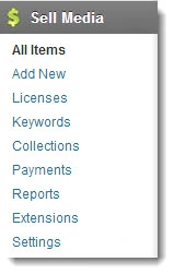 Sell Media Menu