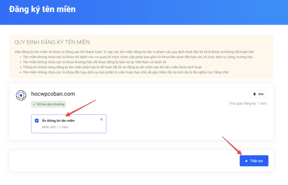 Cách mua Tên miền (domain) và Hosting 25