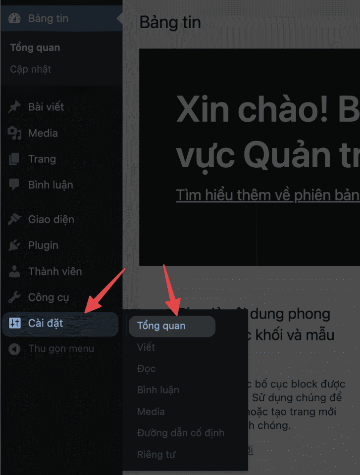 Các thiết lập cơ bản cho WordPress 13