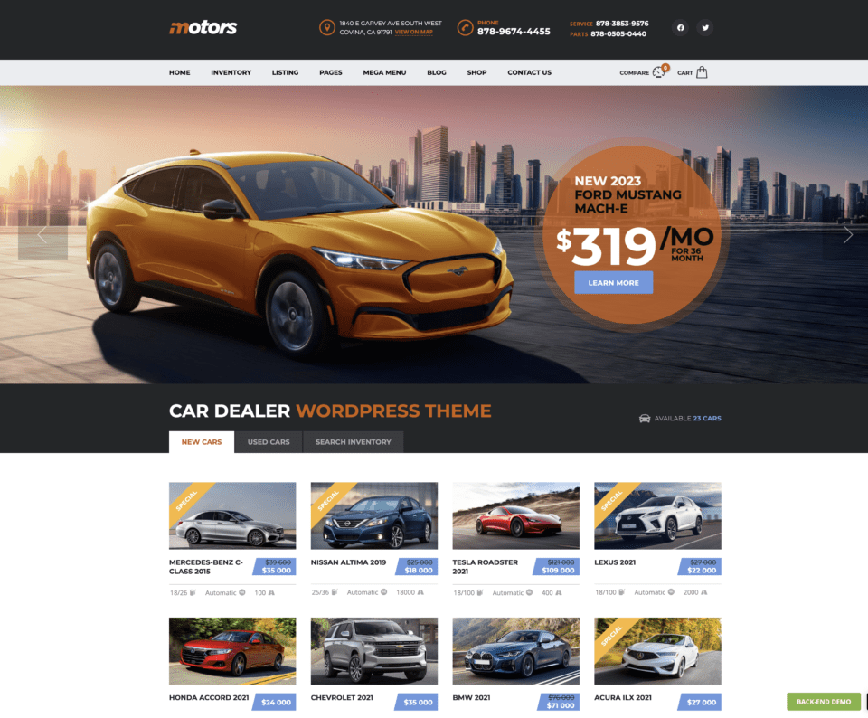 Mẫu một theme điển hình của WordPress