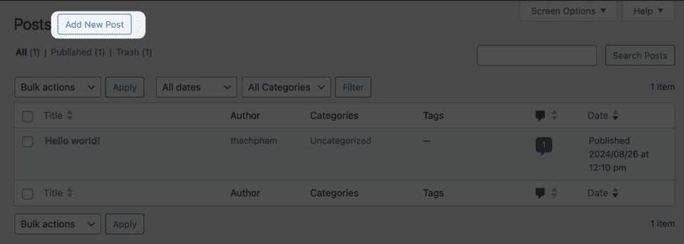 Tìm hiểu đăng bài viết, sử dụng Block Editor và phân loại bài viết 25