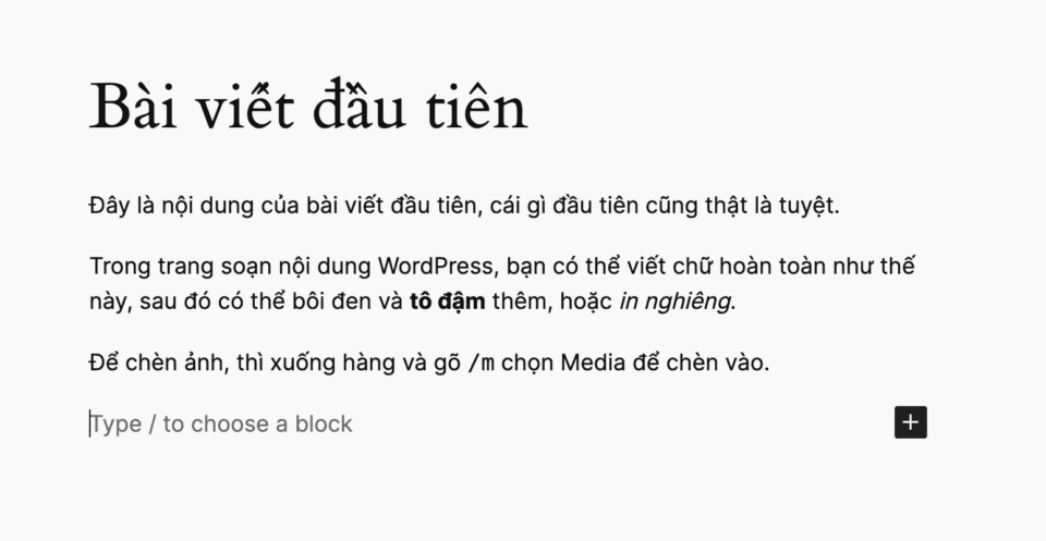 Tìm hiểu đăng bài viết, sử dụng Block Editor và phân loại bài viết 29