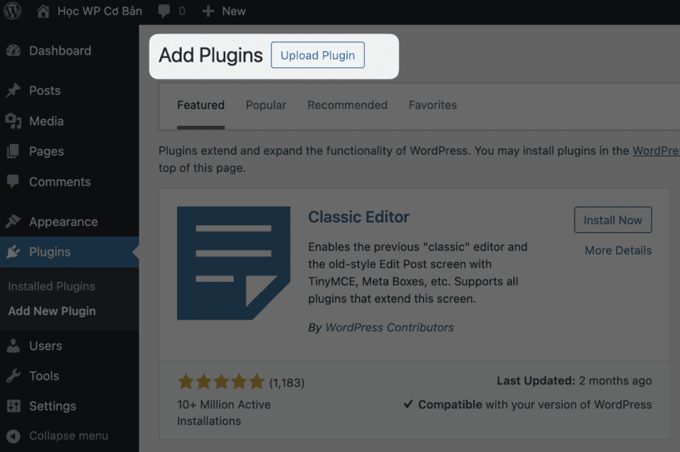 Tìm hiểu về plugin trong WordPress toàn tập 20