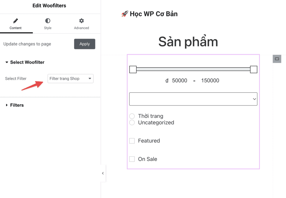 Hướng dẫn WooCommerce: Sử dụng Elementor thiết kế các trang mặc định 47