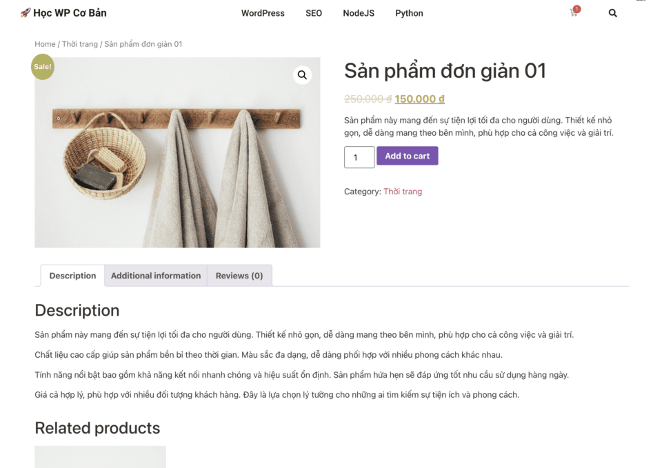 Hướng dẫn WooCommerce: Sử dụng Elementor thiết kế các trang mặc định 56