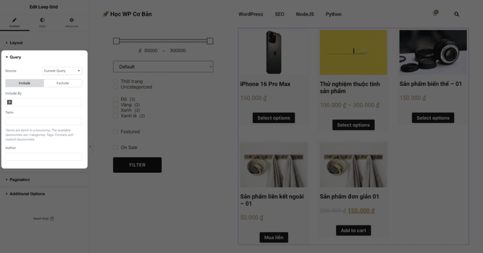 Hướng dẫn WooCommerce: Sử dụng Elementor thiết kế các trang mặc định 61