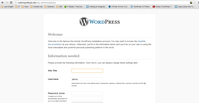 Localhost cho WordPress