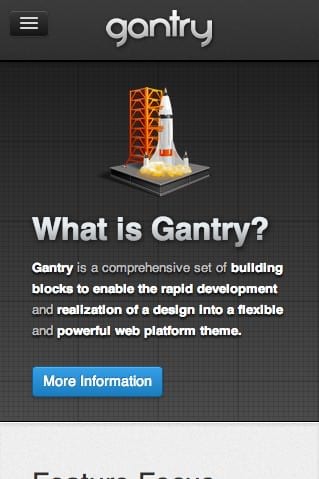 Gantry Framework hỗ trợ Responsive