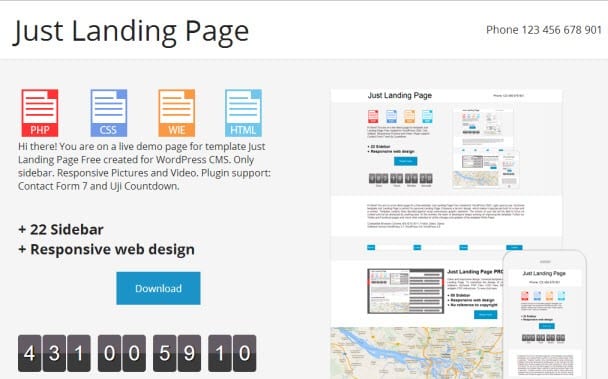 just-landing-page-theme