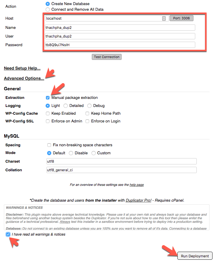 Chuyển host hoặc đổi domain trong WordPress dễ dàng với Duplicator 198