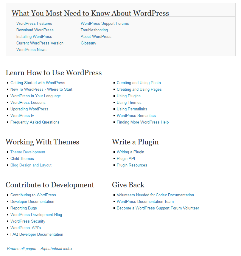 Tra cứu WordPress với WordPress Codex [NEW]
