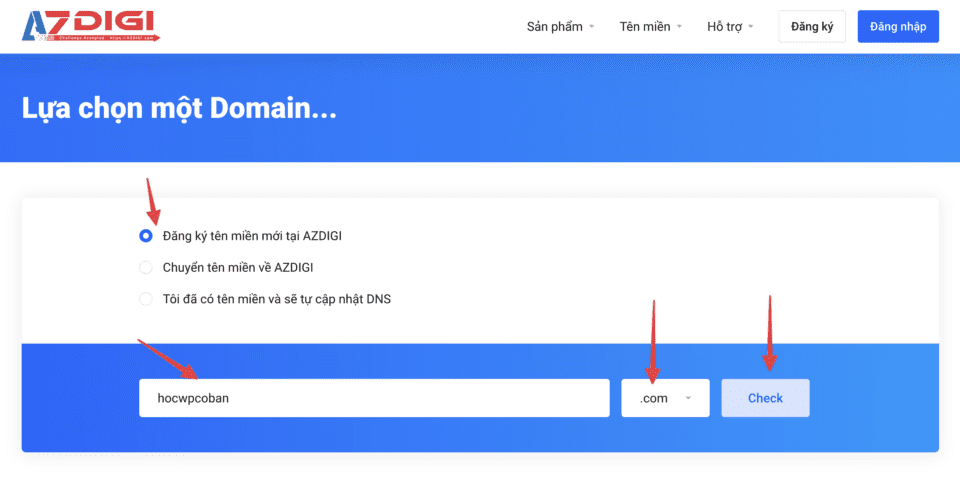 Cách mua Tên miền (domain) và Hosting 2
