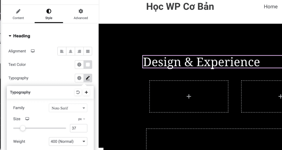 Thực hành thiết kế landing page với Elementor 16