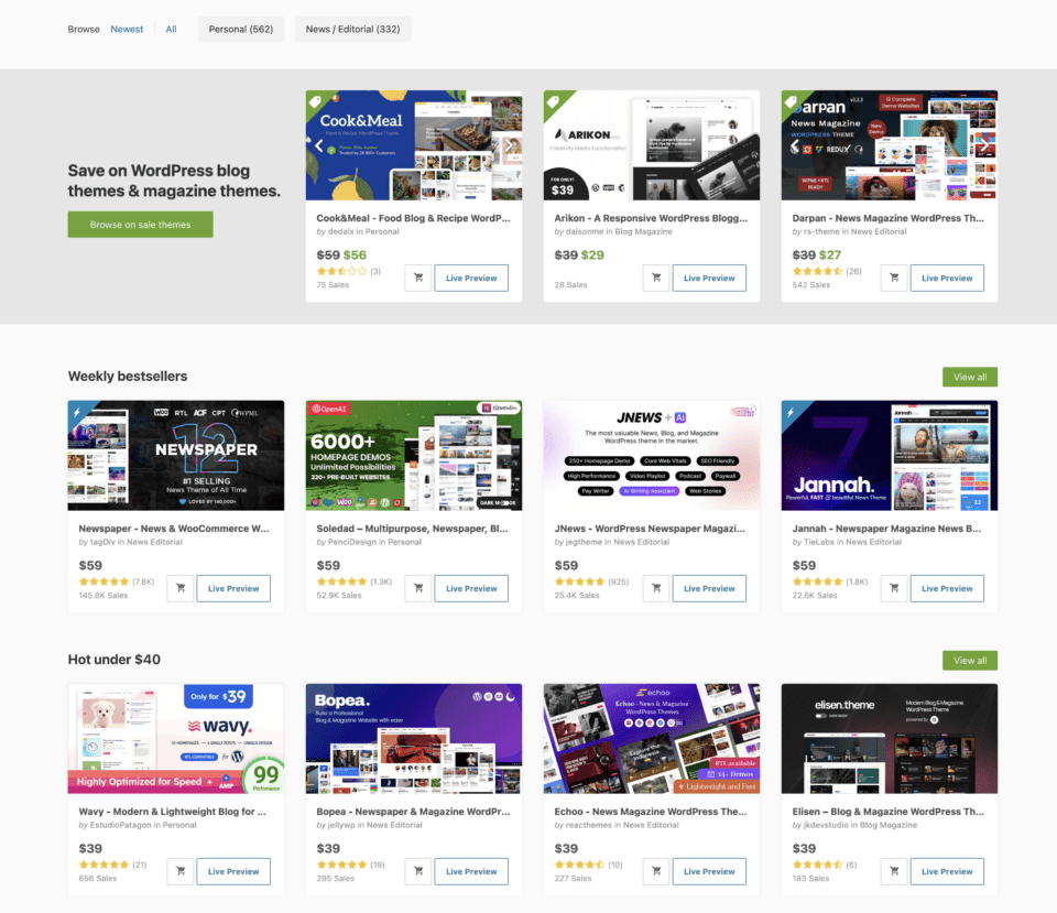 Sử dụng theme trả phí trên ThemeForest để làm website blog/tin tức 8