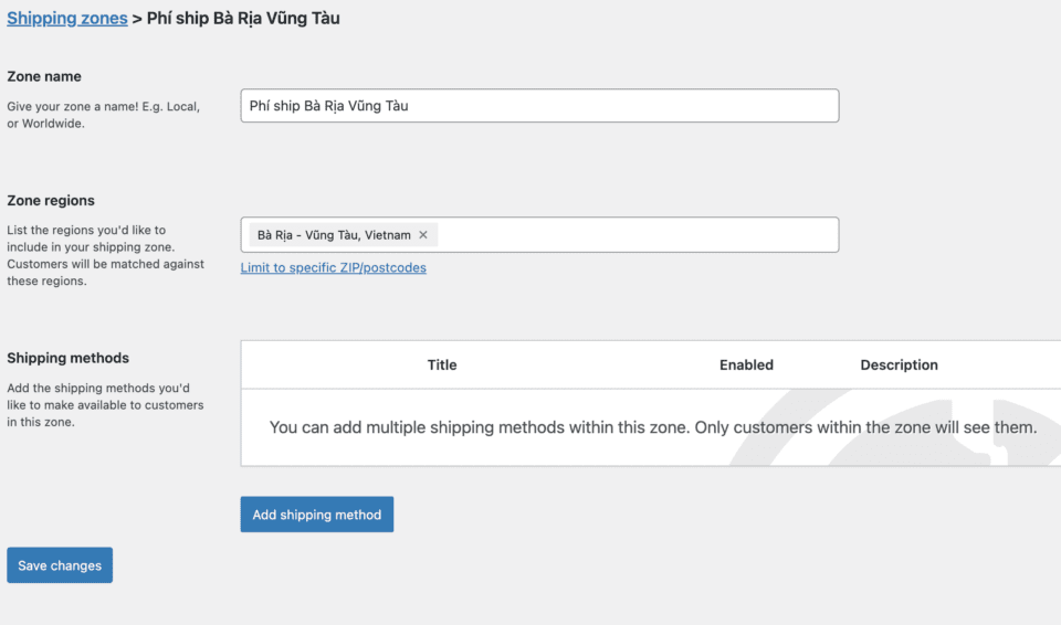 Hướng dẫn WooCommerce: Thiết lập phí ship 34