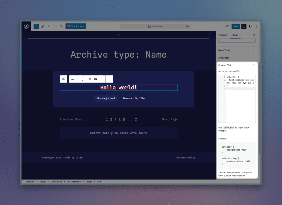 Thiết kế website WordPress với Full Site Editing 33